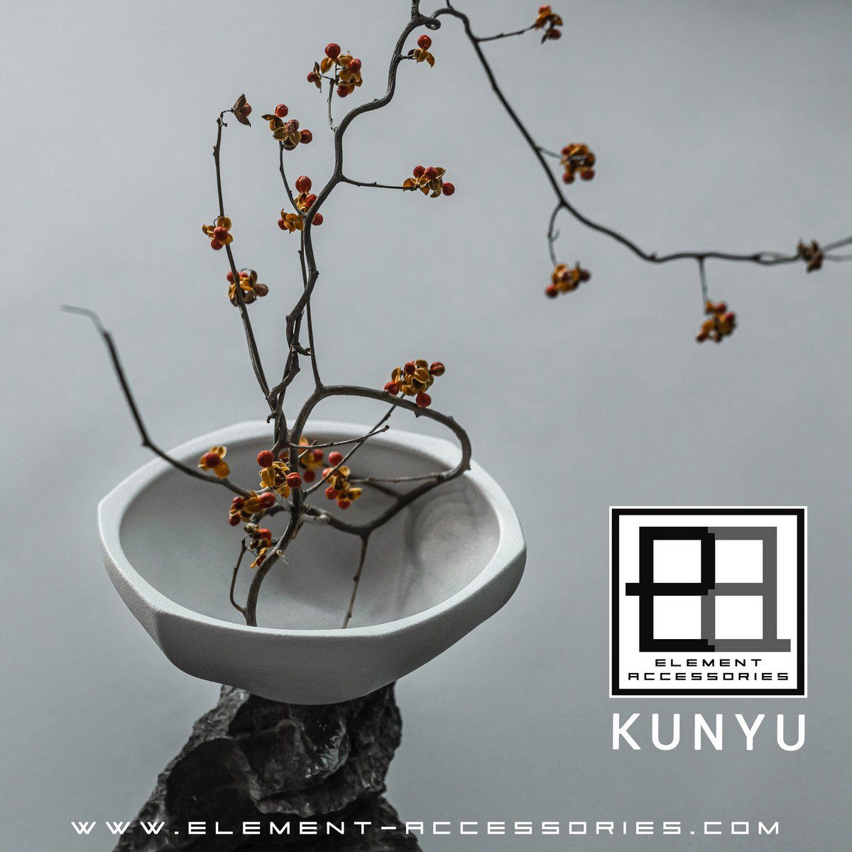 Modern Asian style bowl, high end design and finish, KUNYU22WH