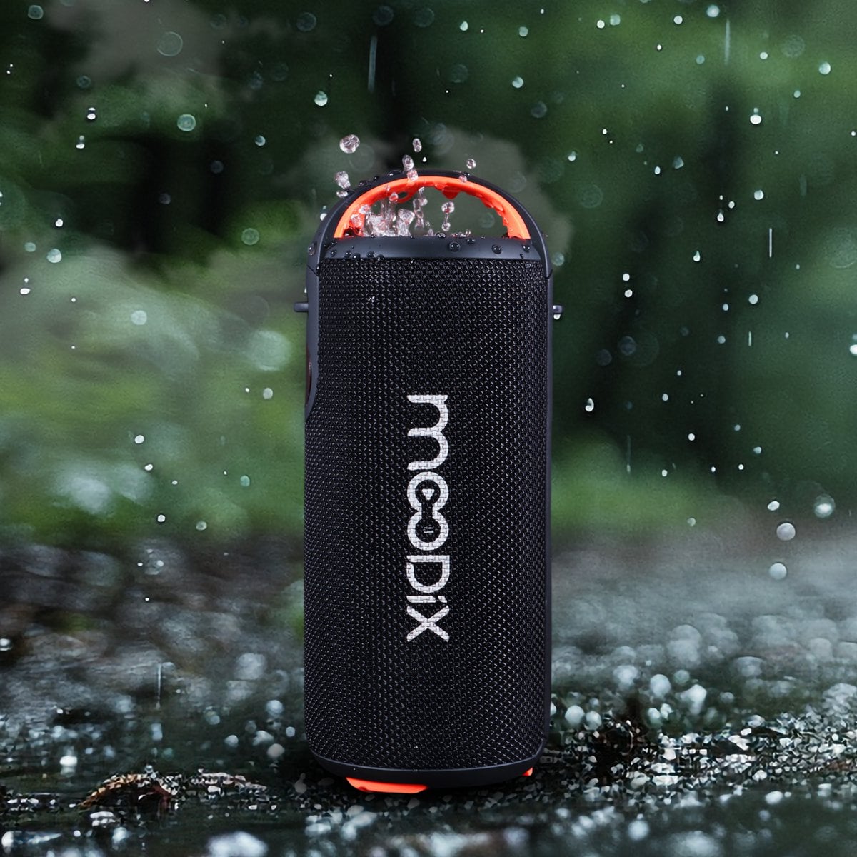 Moodix KI23KS162 Bluetooth Speaker, Black 10W*2 IPX6 Water Resistant