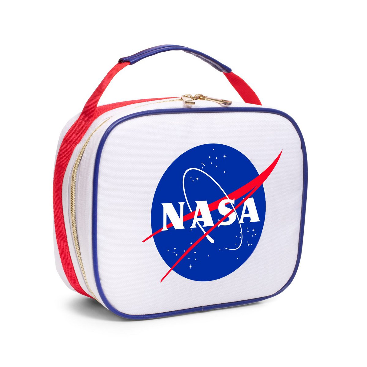 NASA Zippered Lunch Bag - White