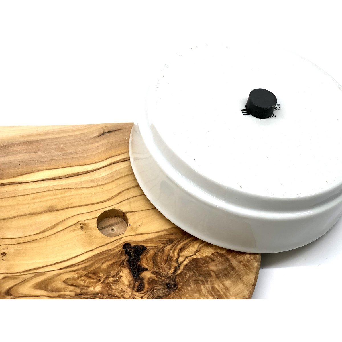 Feeding station RUSTY (2x 0.9 liter porcelain bowl) for feed and water