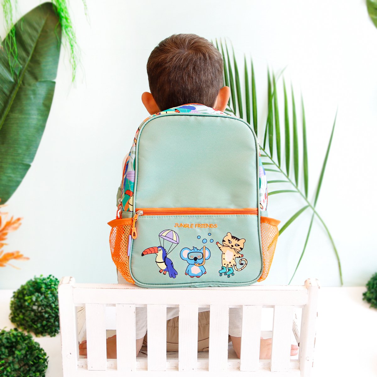 Milk&Moo Kids Backpack Jungle Friends, Lightweight, Comfortable Fit
