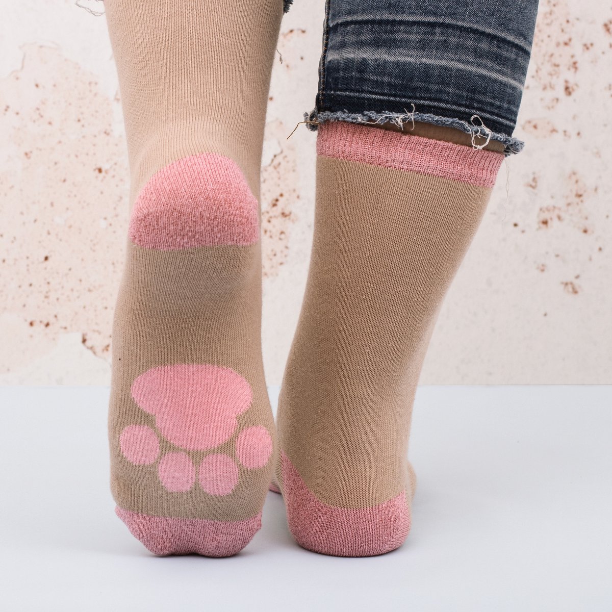 Pusheen Home - Mug with Sock - Pink Cupcake