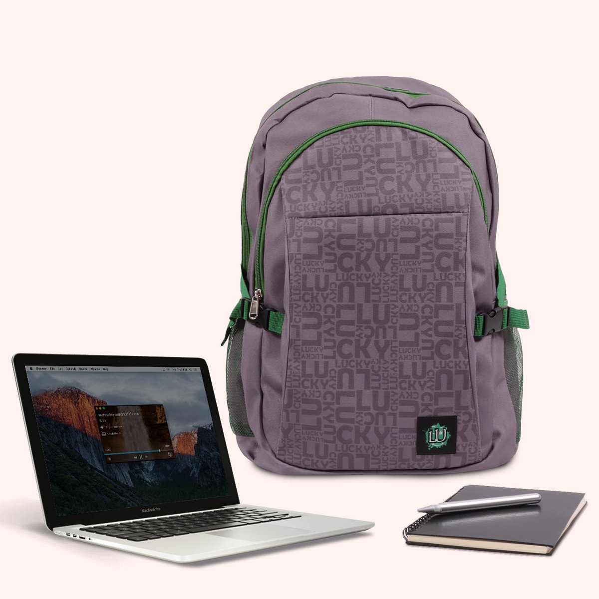 Biggdesign Moods Up Lucky Unisex Laptop Backpack, Waterproof, 12.6x7.8x16.5 in, For School, Daily Use And Travel