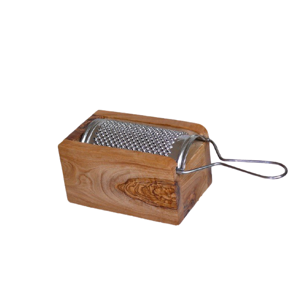 Small parmesan / cheese grater made of olive wood