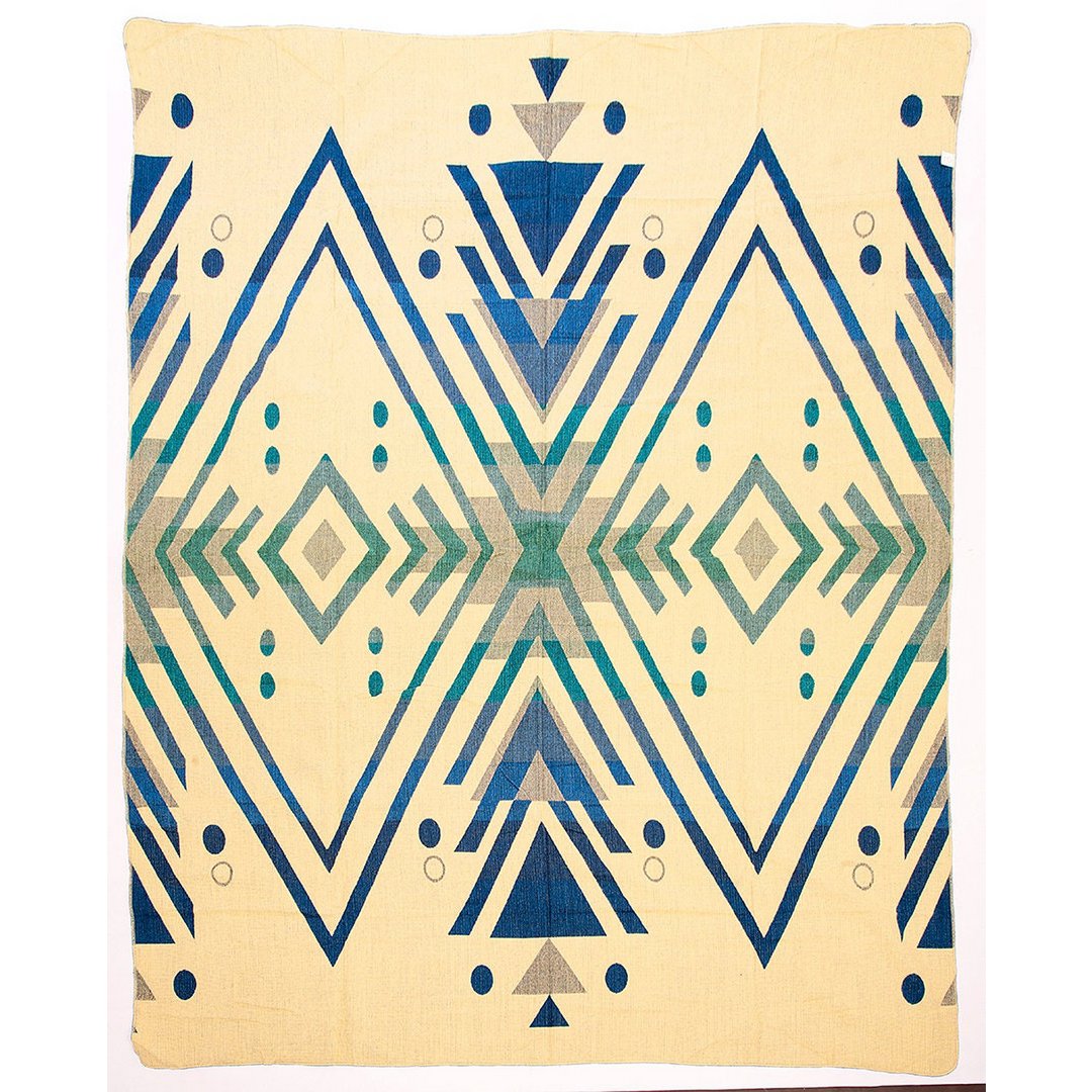 Ecuadorian alpaca blanket | native blanket | Imbabura Blue