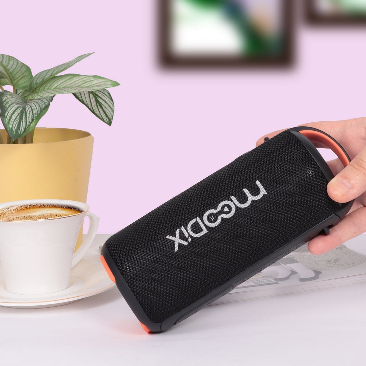 Moodix KI23KS162 Bluetooth Speaker, Black 10W*2 IPX6 Water Resistant