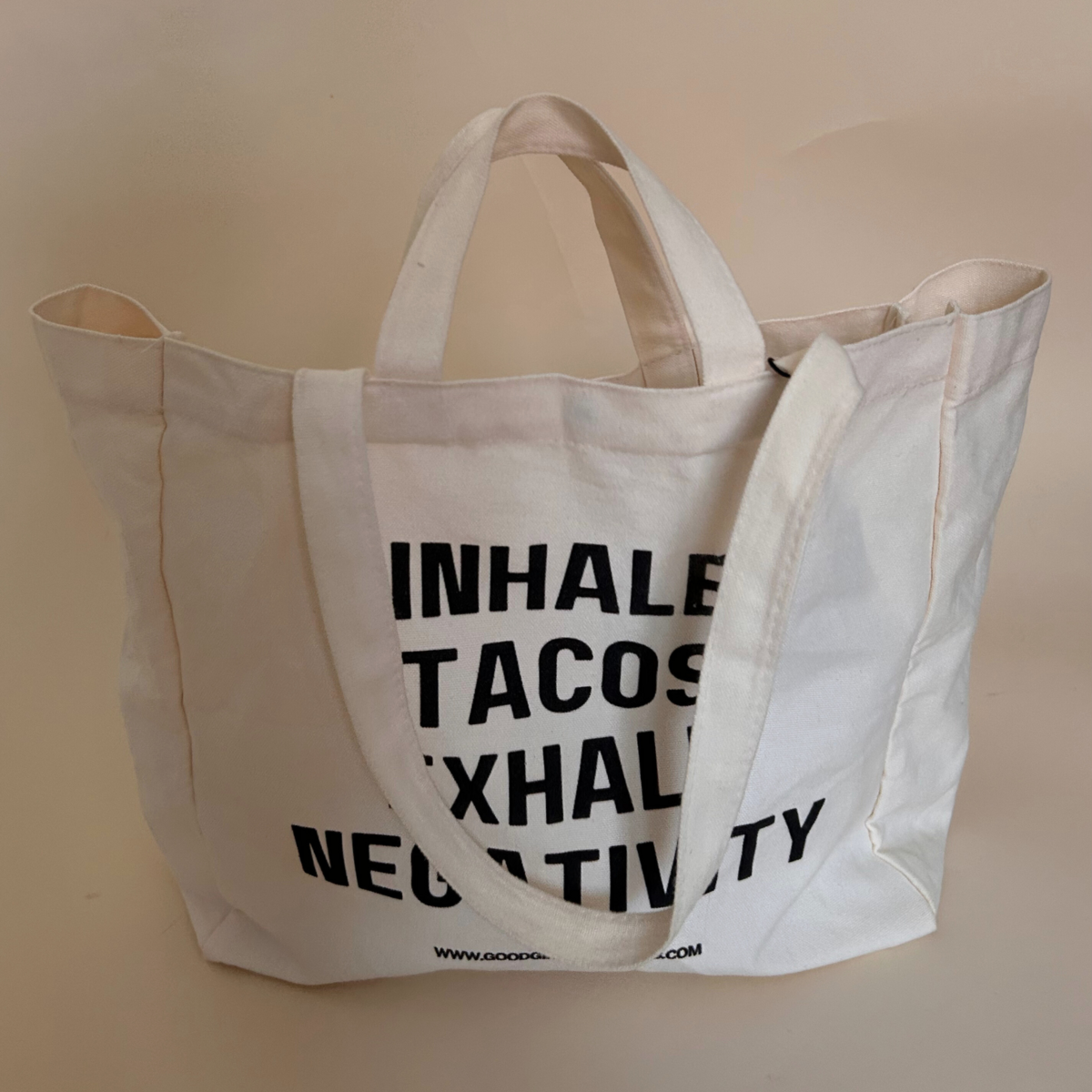 Tote Bag "INHALE TACOS - EXHALE NEGATIVITY"