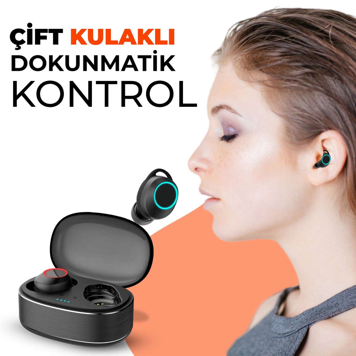 Moodix KI23K020 Bluetooth Earbud Headphones
