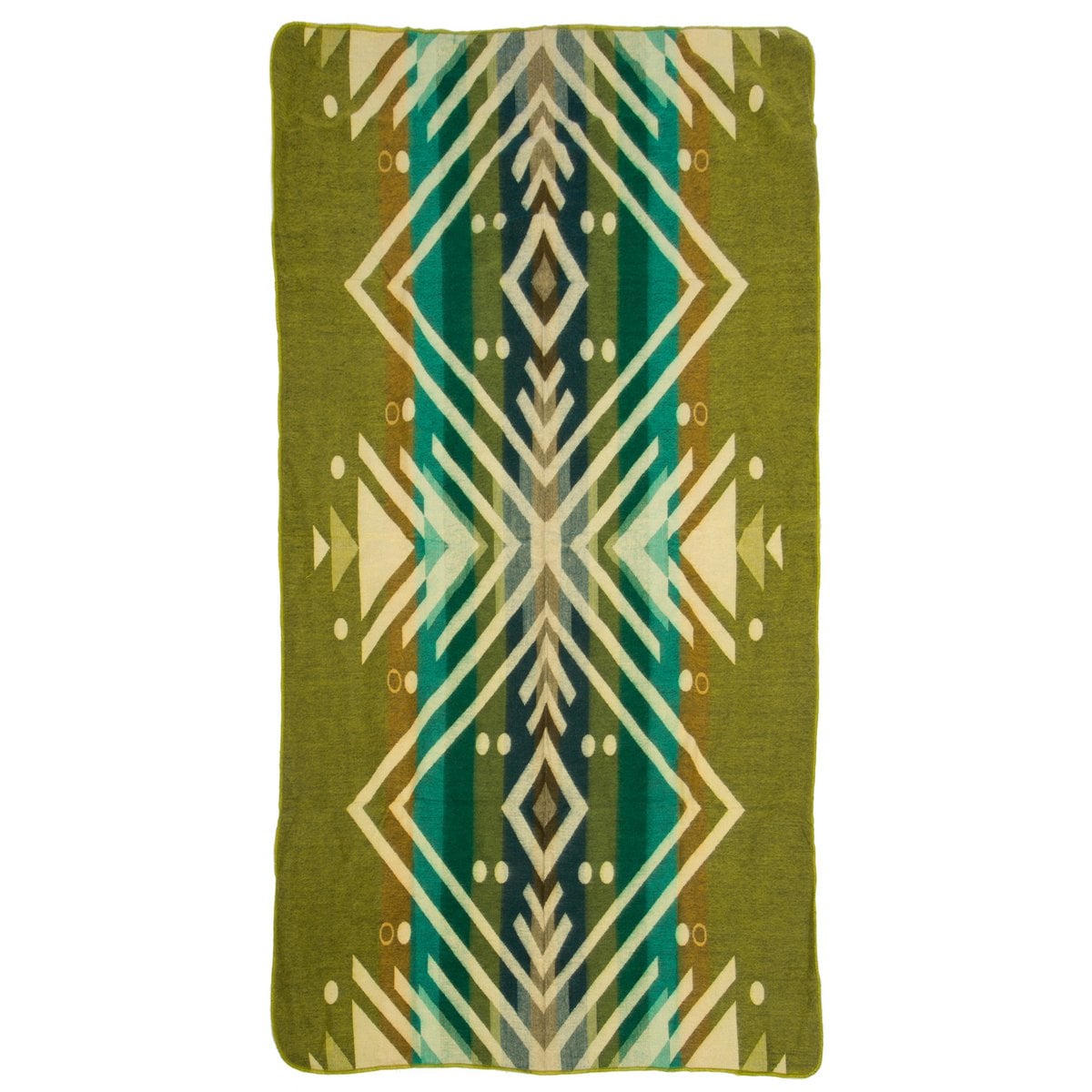 Mini Imbabura Green - Ecuadoriaan alpaca mini blanket | native blanket |