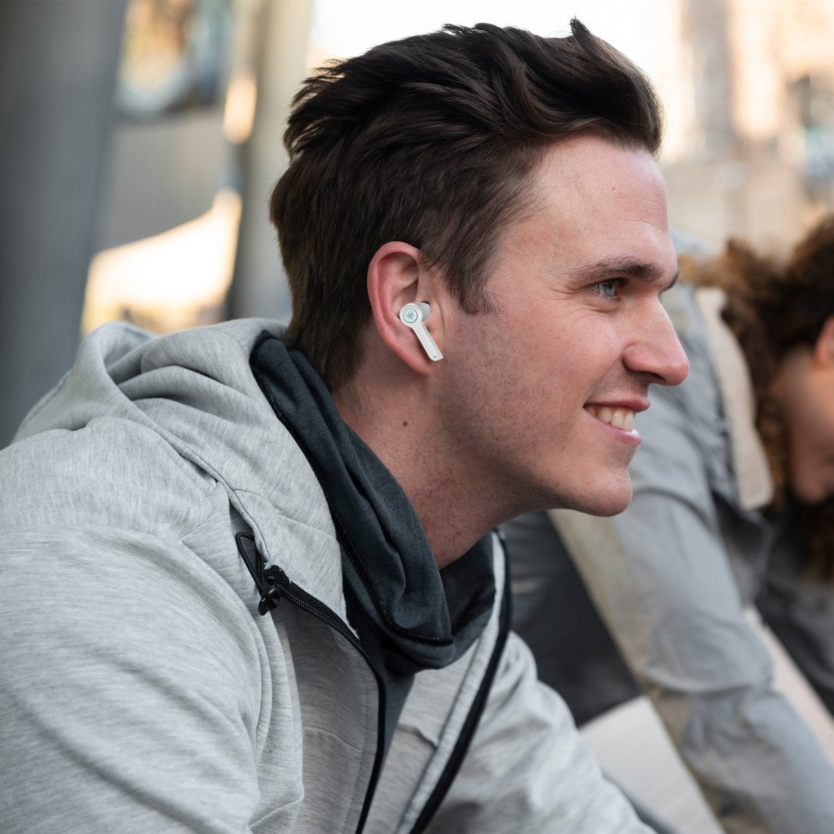 Moodix KI23K49 Bluetooth Earbuds White LCD Display