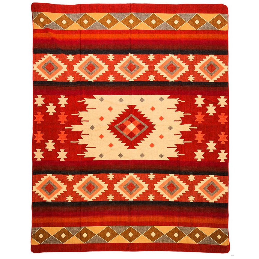 Ecuadorian alpaca blanket | native blanket | Quilotoa Red