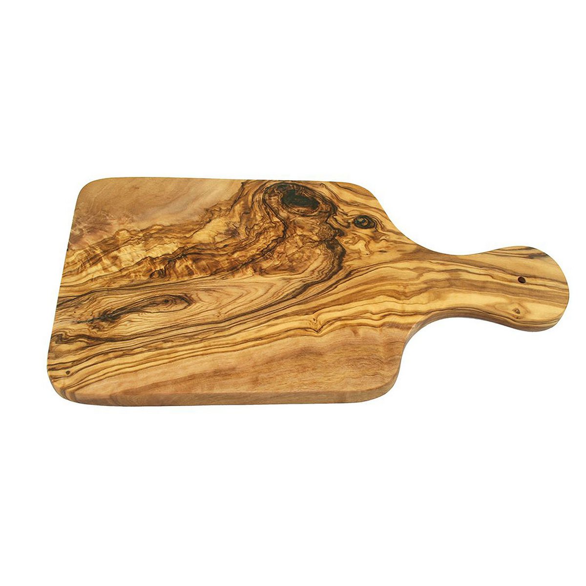 Breakfast board with handle 30 x 15 cm made of sturdy olive wood