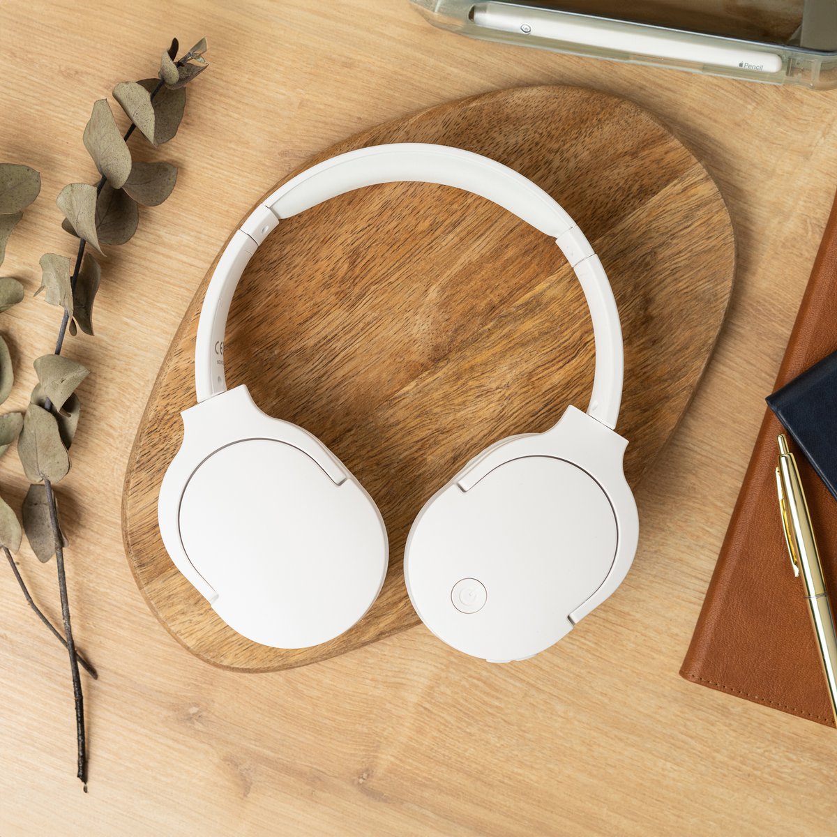 Moodix KO23BT1100W Bluetooth On-Ear Headphones, White