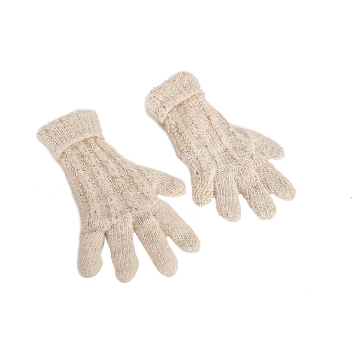 100% Baby Alpaca Gloves - Beige