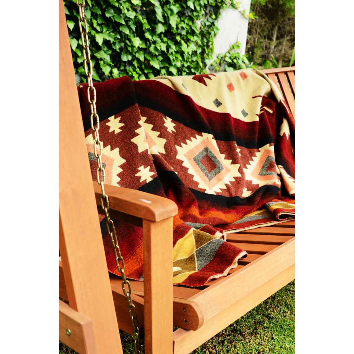 Ecuadorian alpaca blanket | native blanket | Quilotoa Red