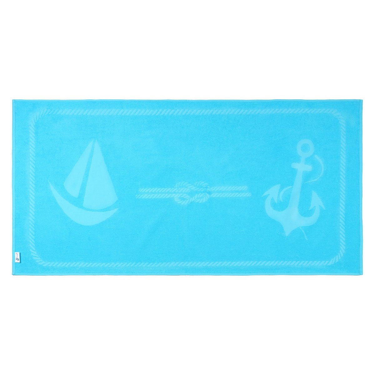 Anemoss Sailboat Beach Towel – Turquoise, 140x70 cm/27.5x55 inches
