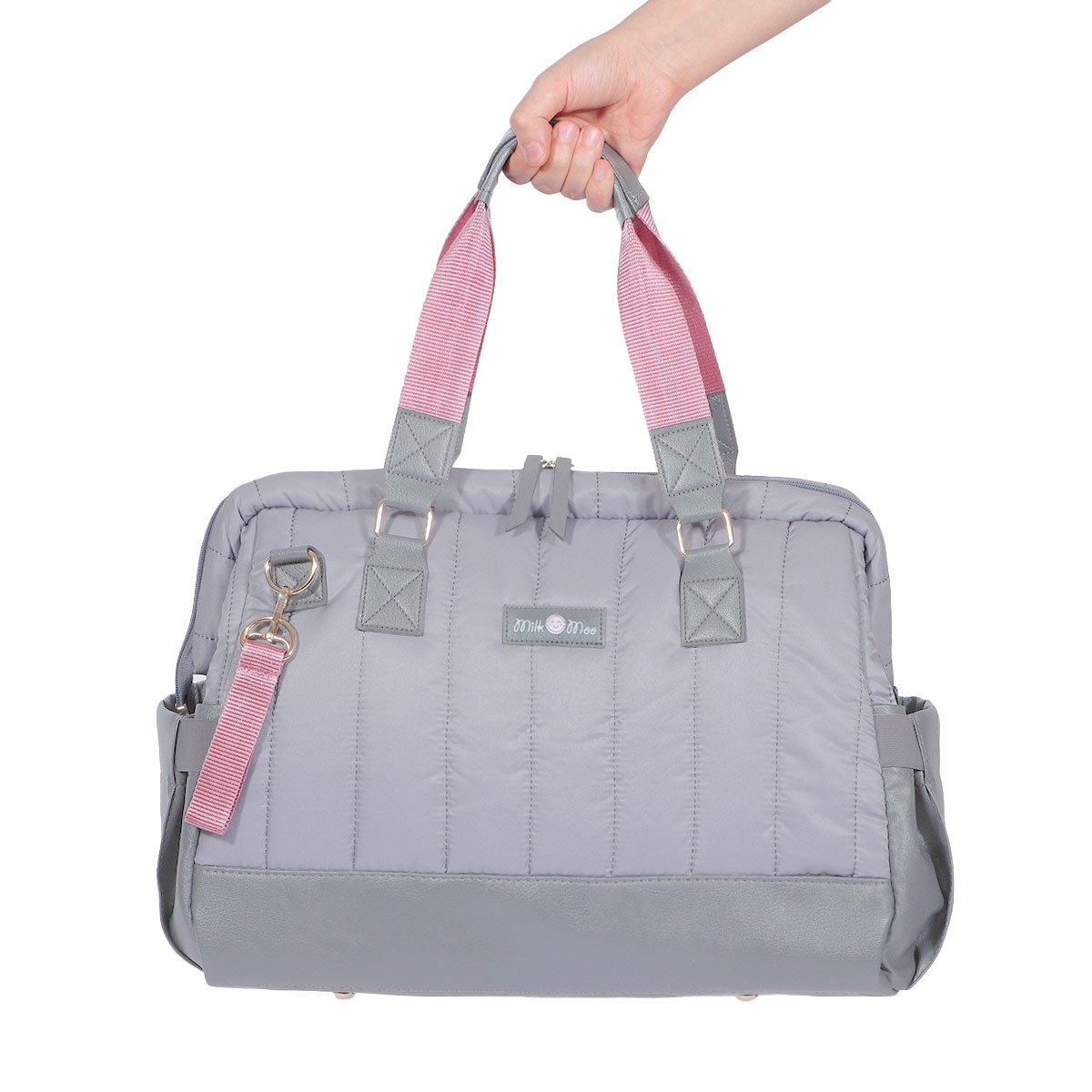 Milk&Moo Diaper Bag Quilted Dark Gray
