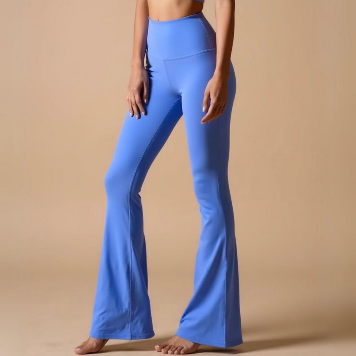 High-Waist Flared Leggings - "BAD GIRLS GO TO PARIS"