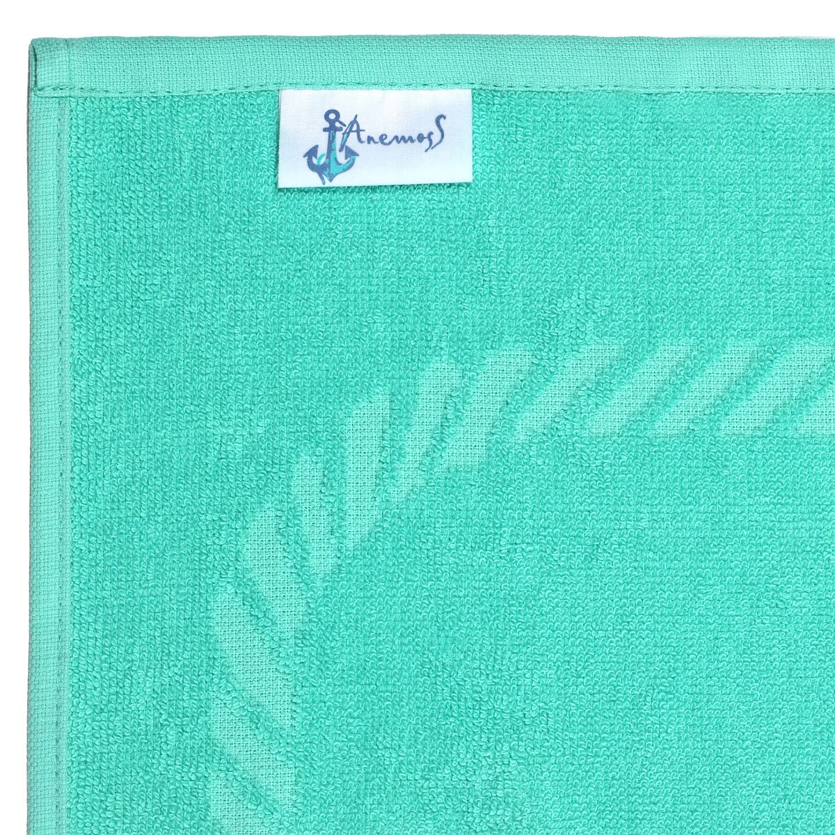 Anemoss Sailor Knots Beach Towel – Mint Green, 140x70 cm/27.5x55 inches
