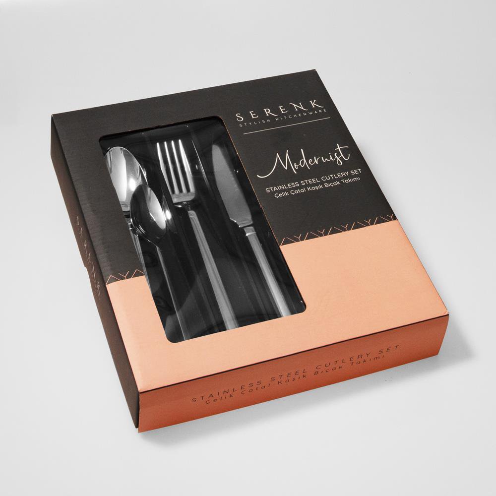 Serenk Barcelona Stainless Steel Cutlery Set 24 Pieces