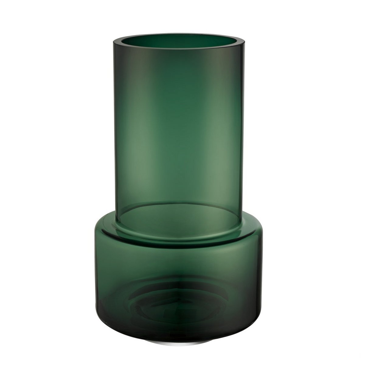 tall retro style thick flower vase, dark green quality glass : TYLER35GE
