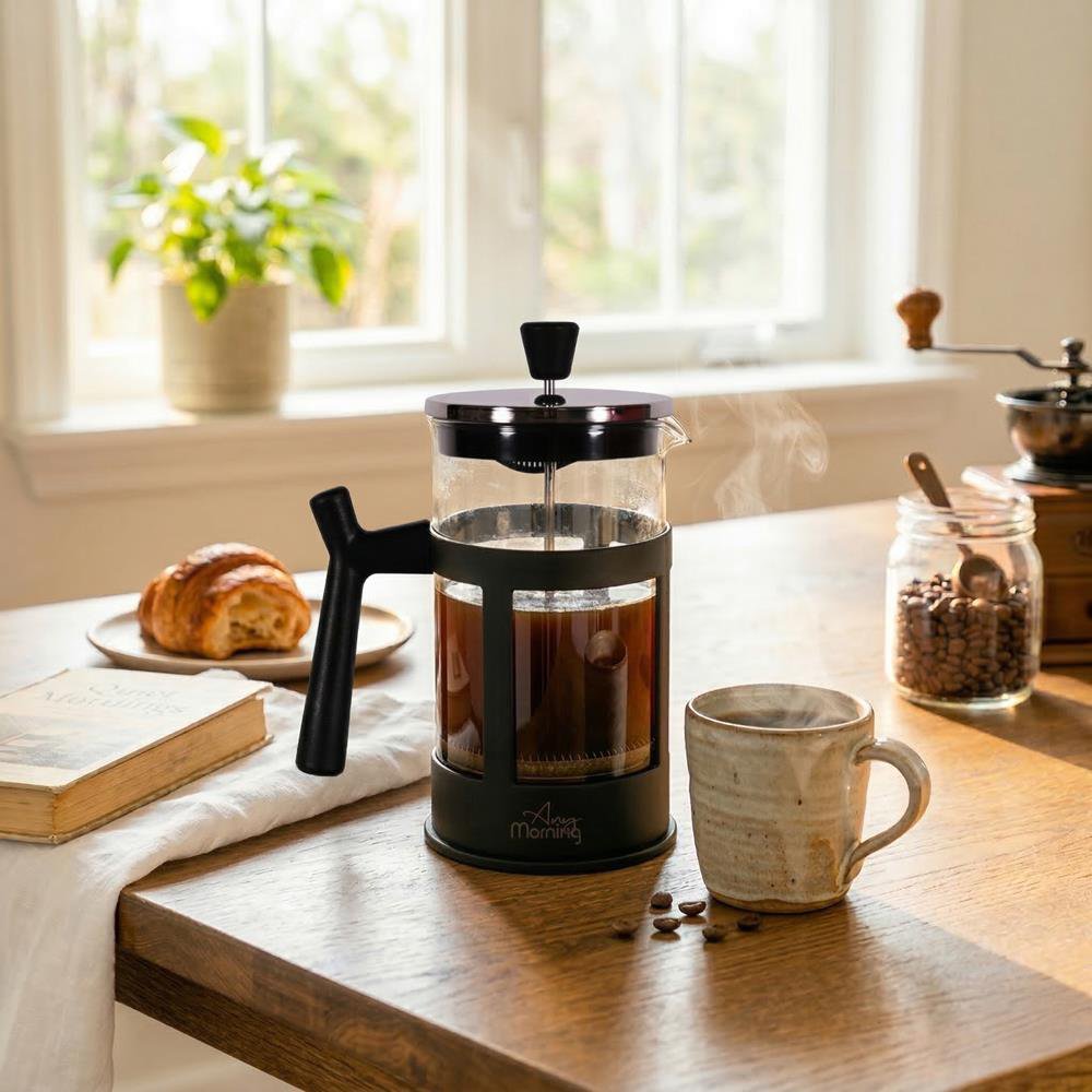 Any Morning French Press Coffee and Tea Maker, 600 ml – 3 Cups, 20 oz
