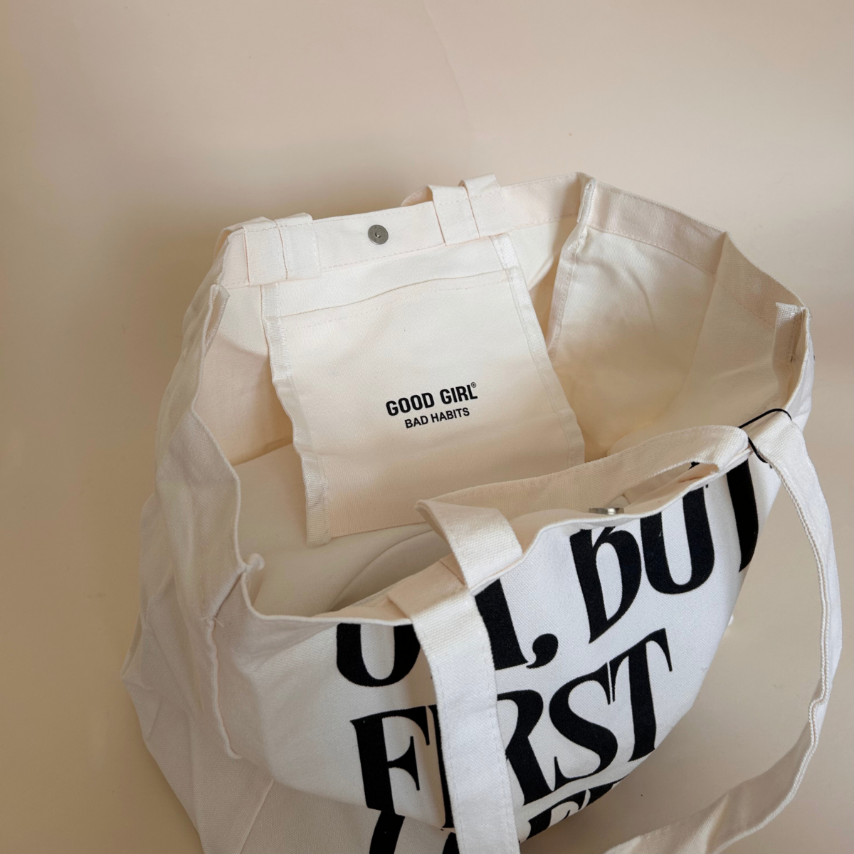Tote Bag "OK, BUT FIRST COFFEE"