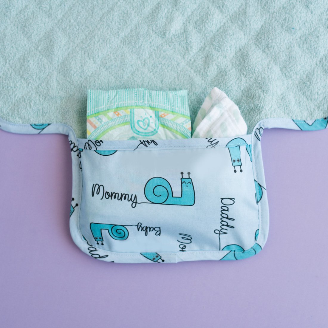 Milk&Moo Sangaloz Baby Changing Pad, Waterproof Portable Changing Pad Clutch