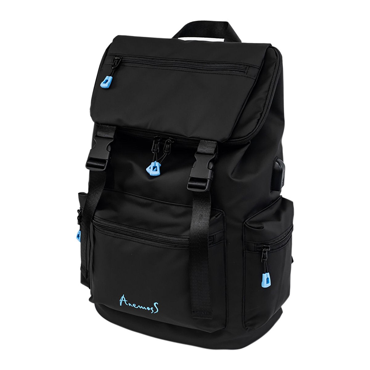 Anemoss Water Resistant Laptop Backpack, with 15 Inch Laptop Compartment, Black