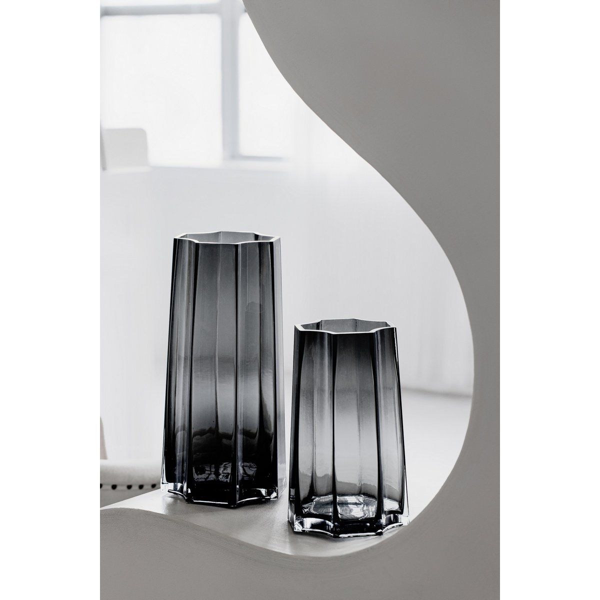 Modern-Classic Luxury vase, stylish design, LENOX 30 Gray