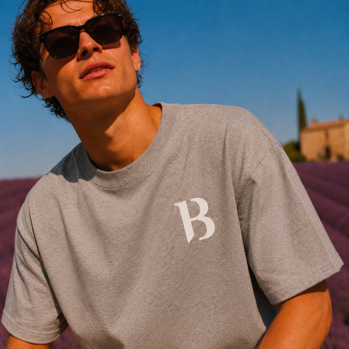 T-shirt Boxy Gris Signature B Beauséjour