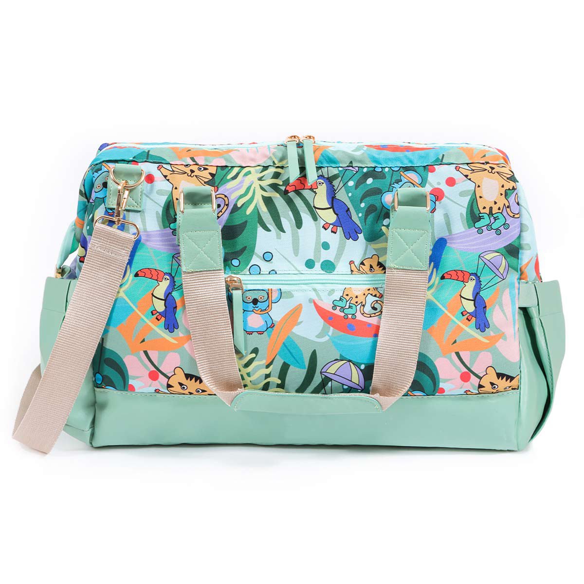 Milk&Moo Waterproof Diaper Multifunctional Baby Travel Nappy Bag Jungle Friends