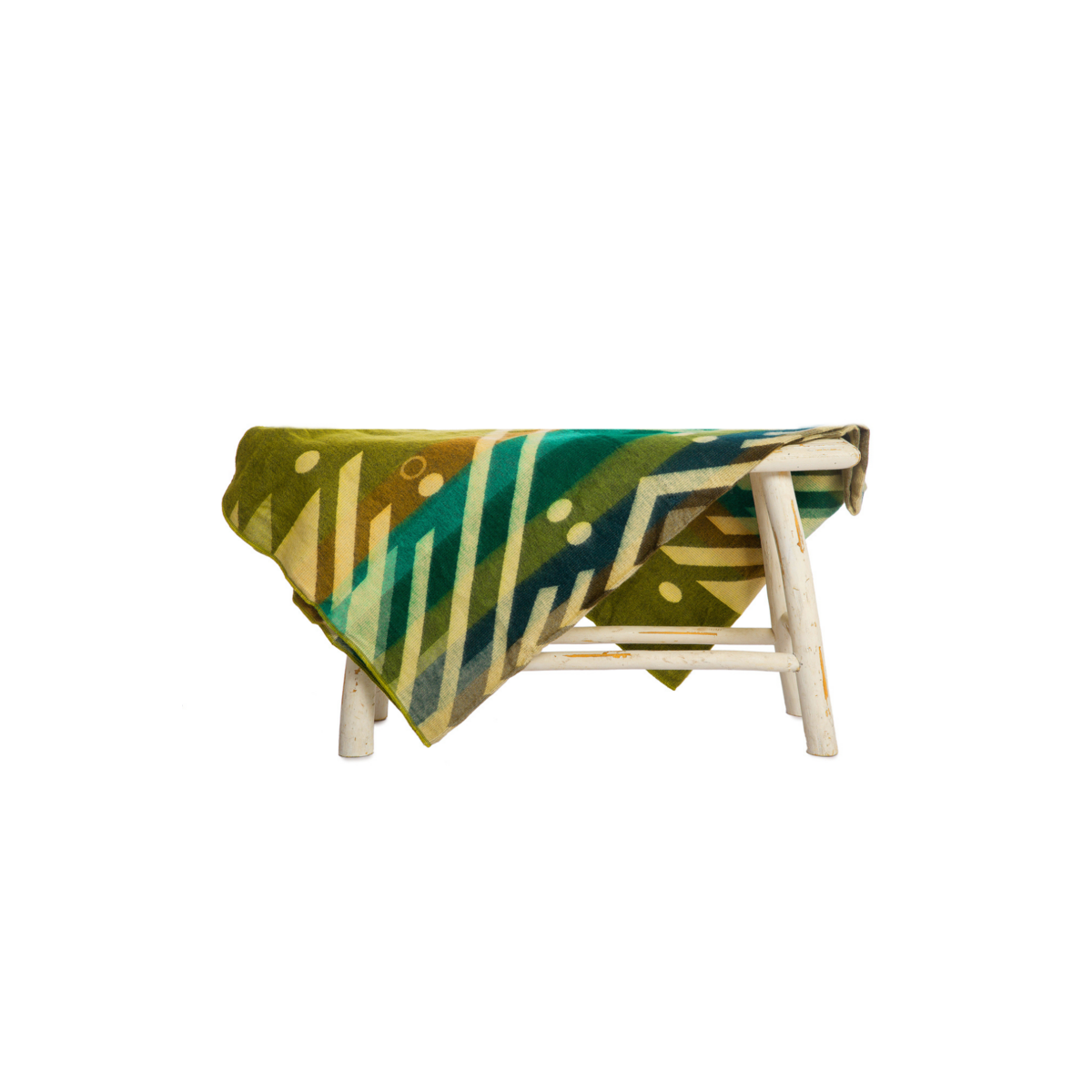Mini Imbabura Green - Ecuadoriaan alpaca mini blanket | native blanket |