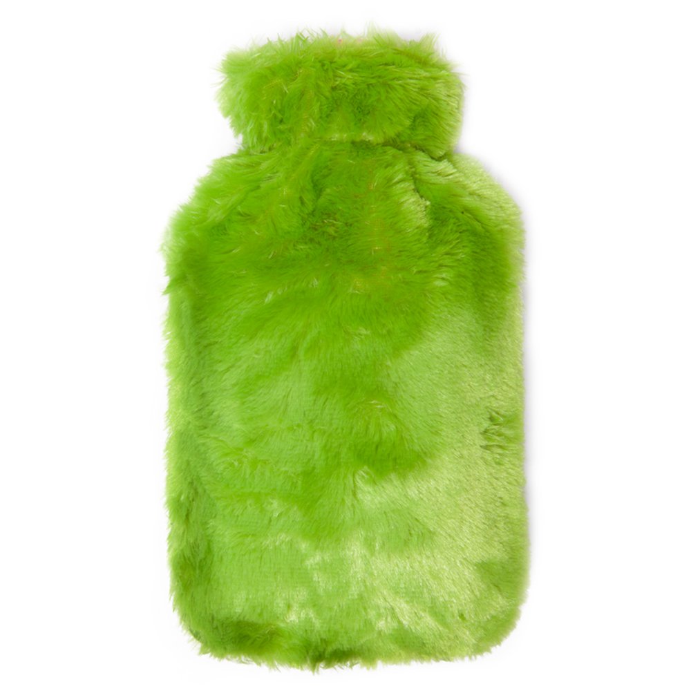 Biggdesign Cats Green Hot Water Bottle with Soft Plush Cover 68 OZ