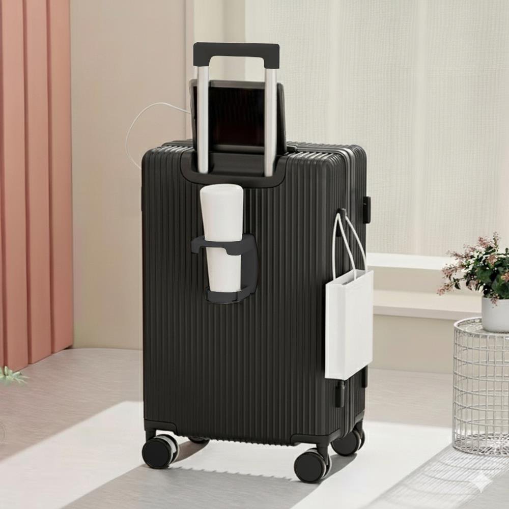 Biggdesign Moods Up Luggage with Cup Holder and USB Port, 20", Black