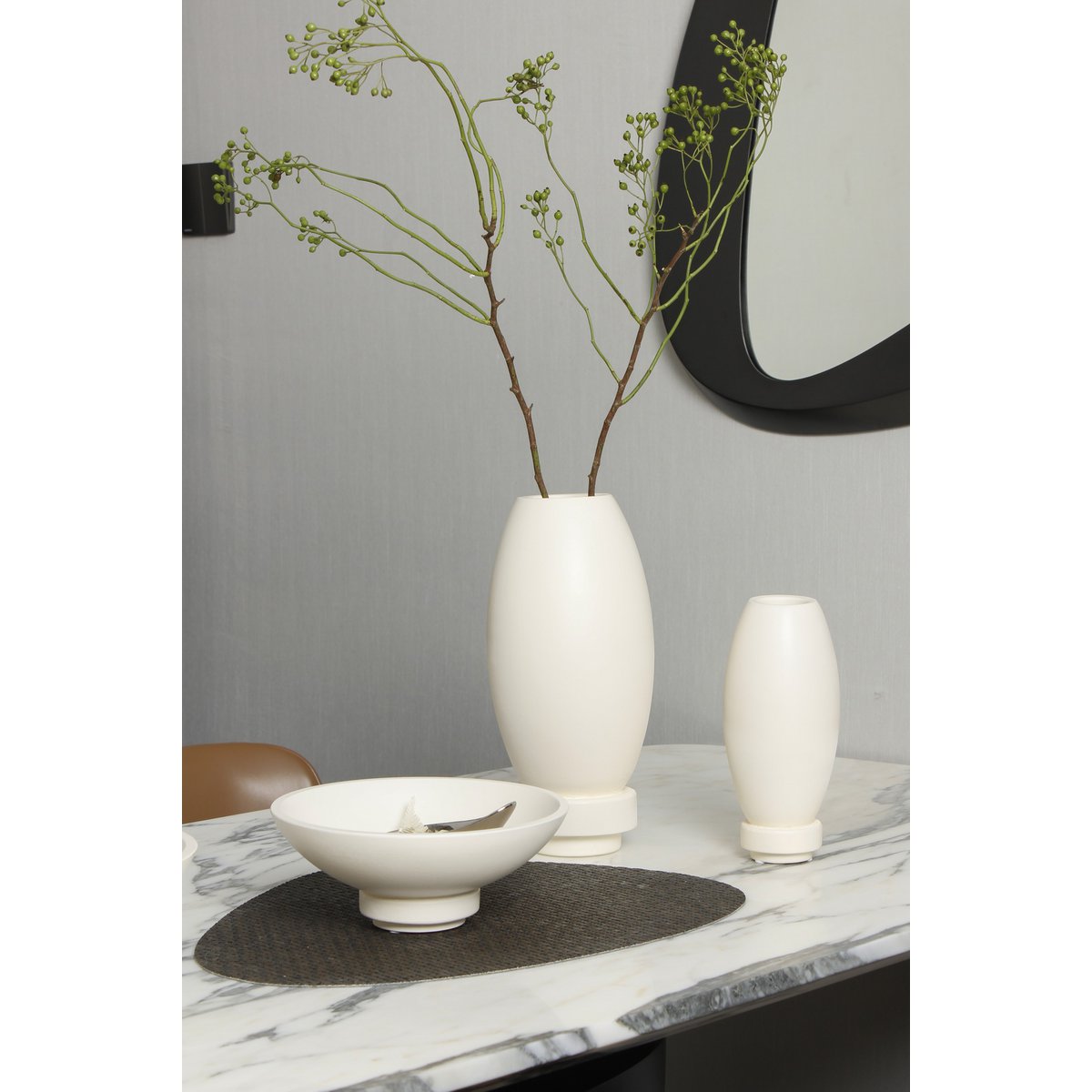 Large Bowl Modern Design, of micro cement, black, RUD12WH