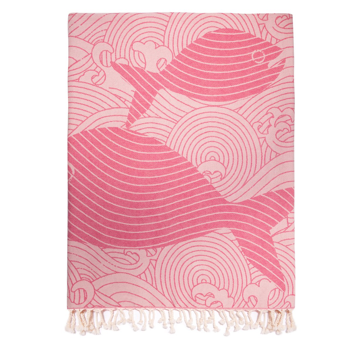 Anemoss Pink Fish Peshtemal – 100x180 cm/39x70 inches