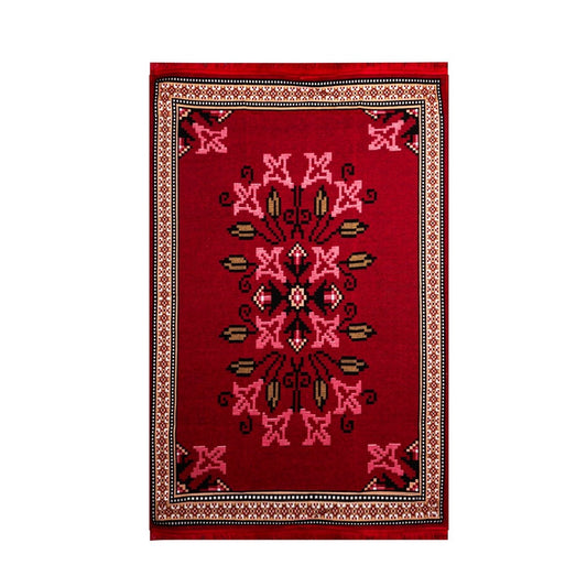 BiggHome Rug - 80x150 cm, Machine Washable, Durable, Ethnic-inspired Pattern for Living Room, SA25PY, 31.5 x 59.06 inches ,3.21 lbs.