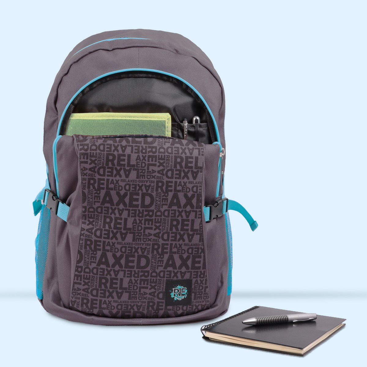 Biggdesign Moods Up Relaxed Unisex Laptop Backpack, Waterproof, 12.6x7.8x16.5 in, For School, Daily Use And Travel, Black