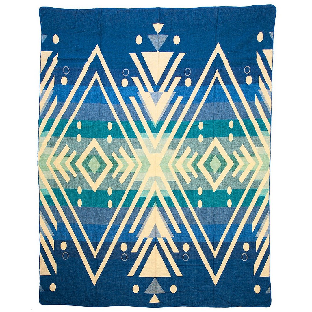 Ecuadorian alpaca blanket | native blanket | Imbabura Blue