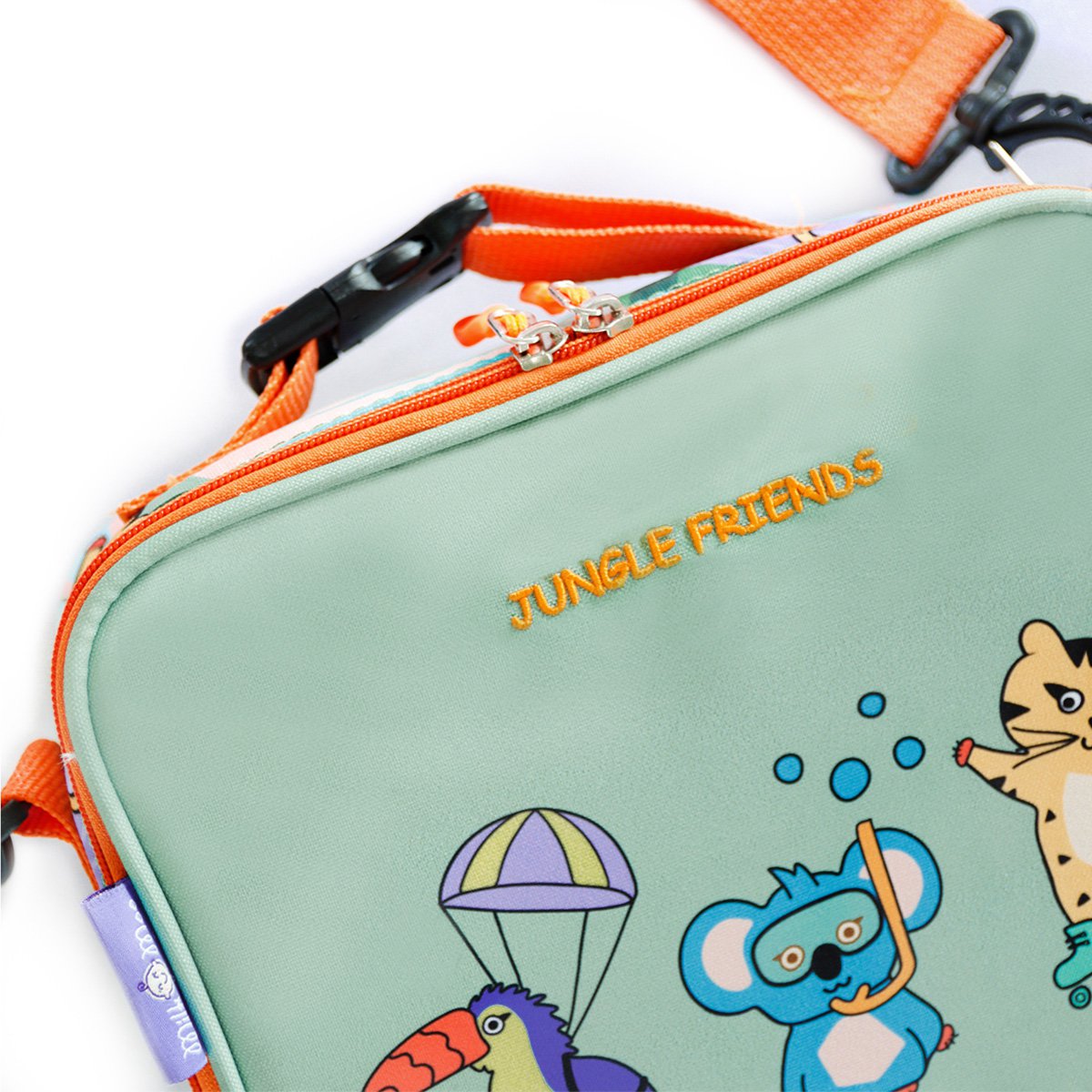 Milk&Moo Insulated Kids School Lunch Bag Box for Girls and Boys, Jungle Friends