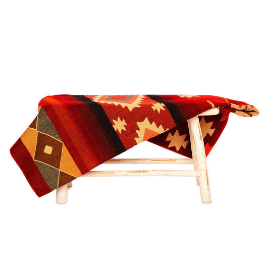 Ecuadorian alpaca blanket | native blanket | Quilotoa Red