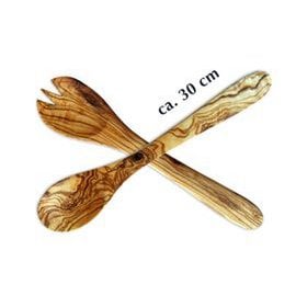 Olive wood salad servers 30 cm