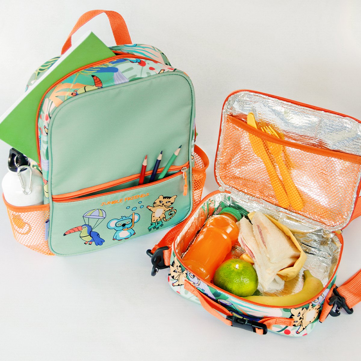 Milk&Moo Kids Backpack with Lunch Box, School Backpack Set for Girls and Boy