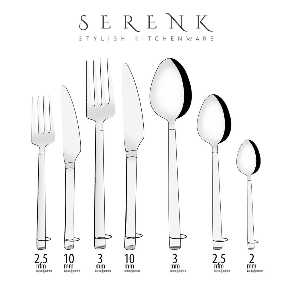 Serenk Barcelona Stainless Steel Cutlery Set 42 Pieces