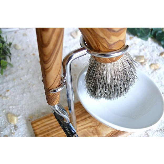 KLASSIK PLUS shaving brush holder incl. Brush & wet razor