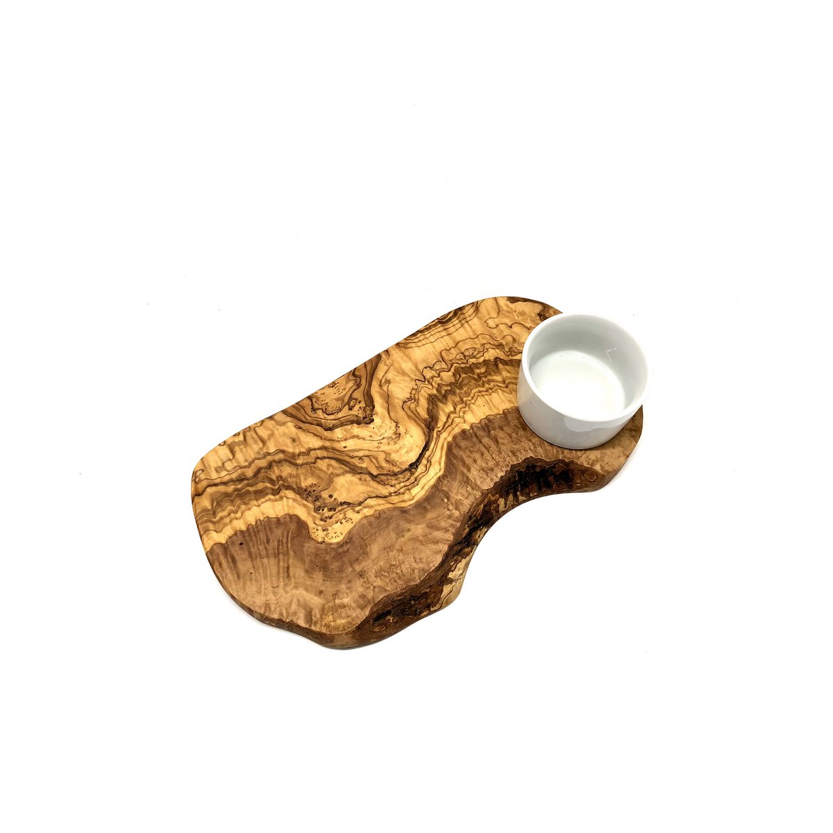 Burger board RUSTIC including porcelain bowl, approx. 30 - 34 cm