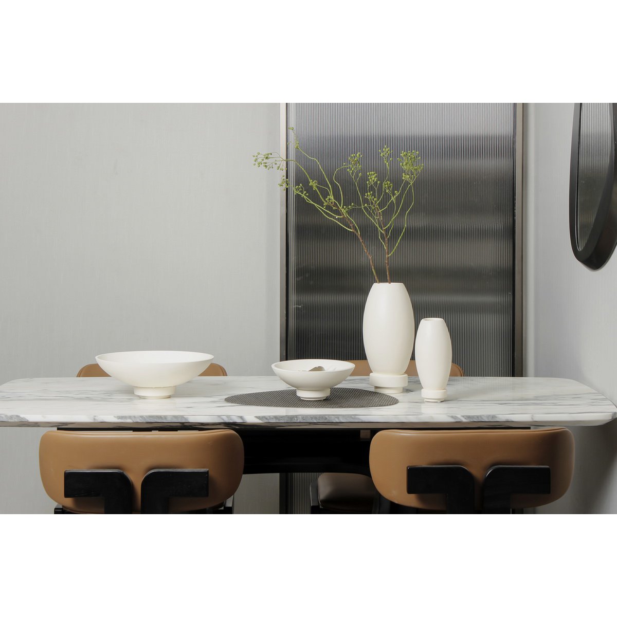 Large Bowl Modern Design, of micro cement, black, RUD12WH