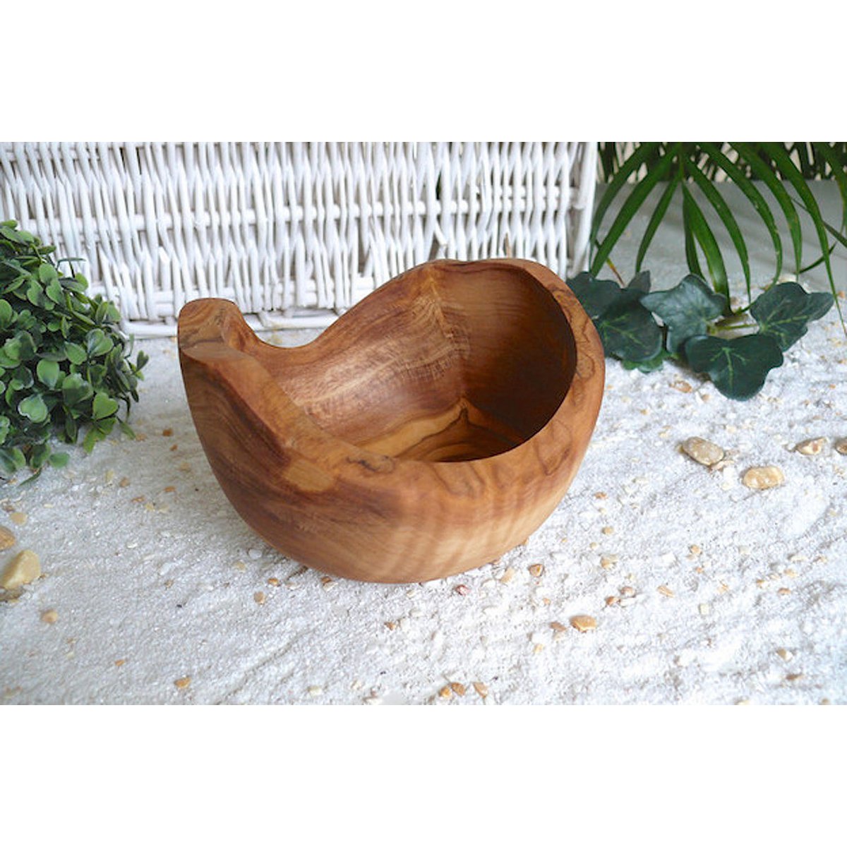 Snack bowl RUSTIC round (Ø approx. 14 cm) made of olive wood