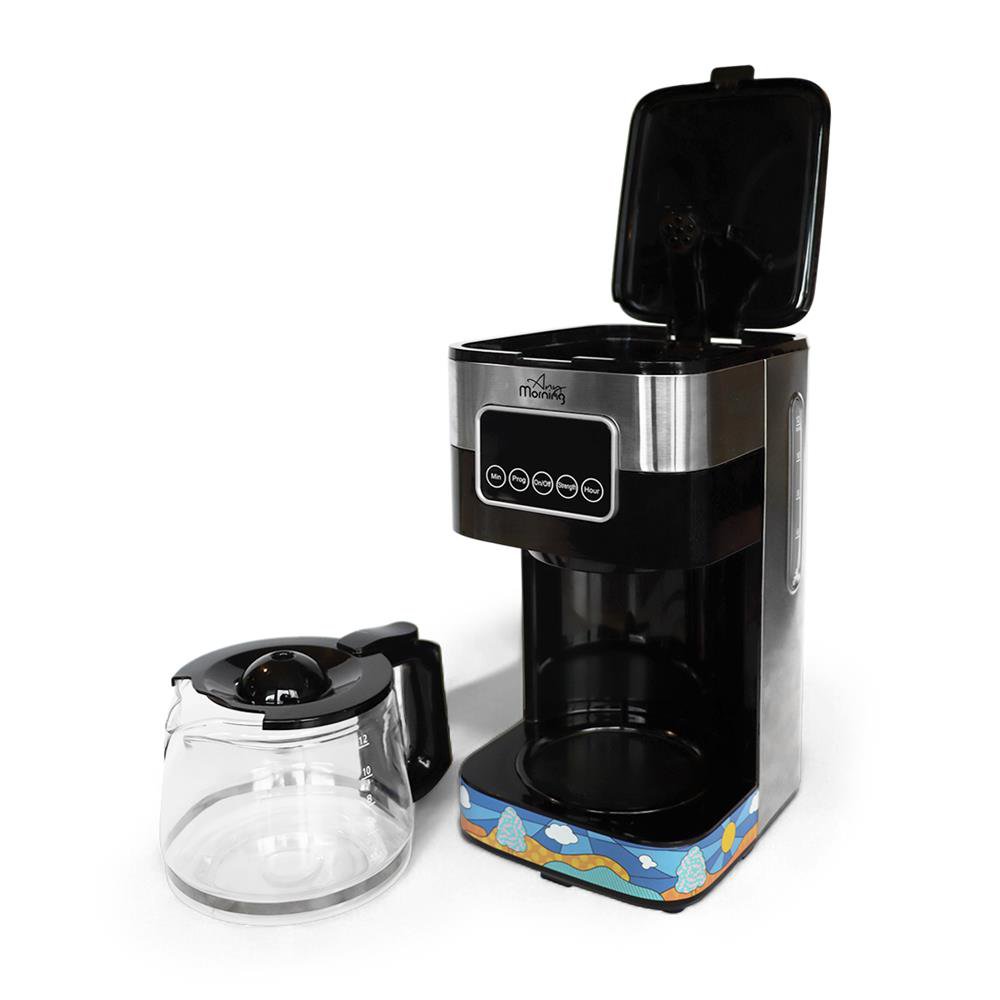 Any Morning SH21615S  Filter Coffee Maker, 10 Cups, 1.5L, Programmable, Touch Screen, Anti-Drip, Strength Control